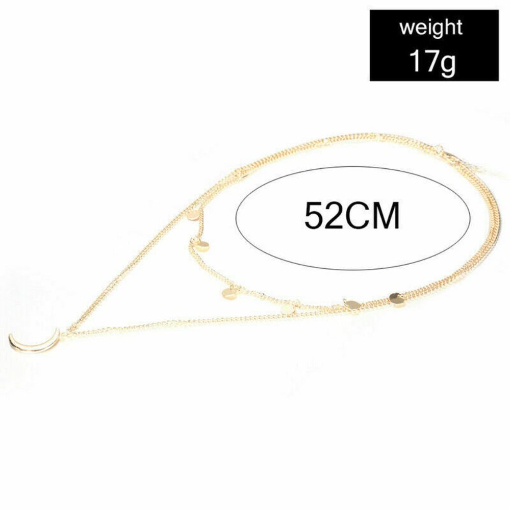 NWOT Gold Eclipse Necklace - Picture 3 of 3